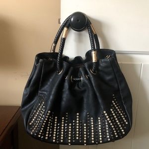 Vintage Black Hobo  Bling Hand Bag Shoulder Bag